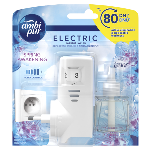 Ambi Pur Electric strojek + náplň Lenor Spring 